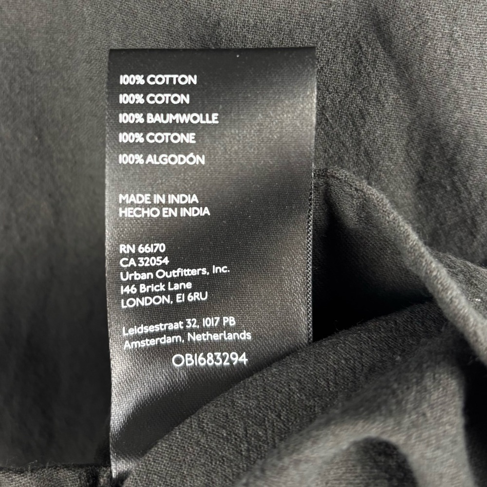 NWT Free People Women’s Charcoal Gray Long Sleeve Dress, Oversized Boho, Large - Picture 13 of 15